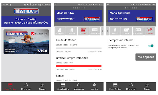 APP Cartão Casas Bahia BradesCard