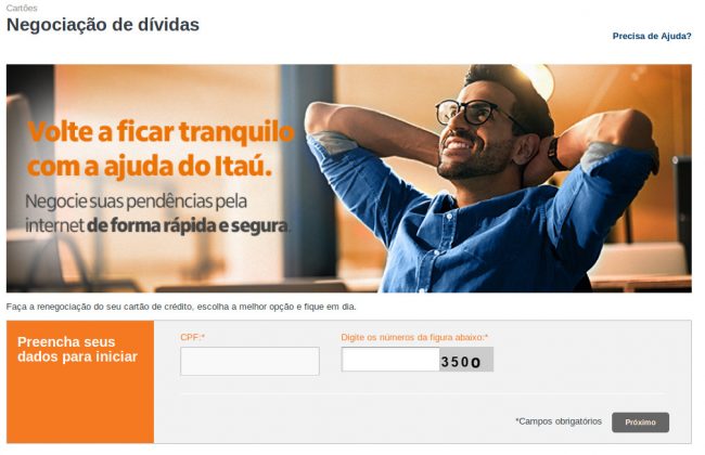 itaucard-renegociacao-de-dividas Portal de Negociação de Dívidas Itaucard